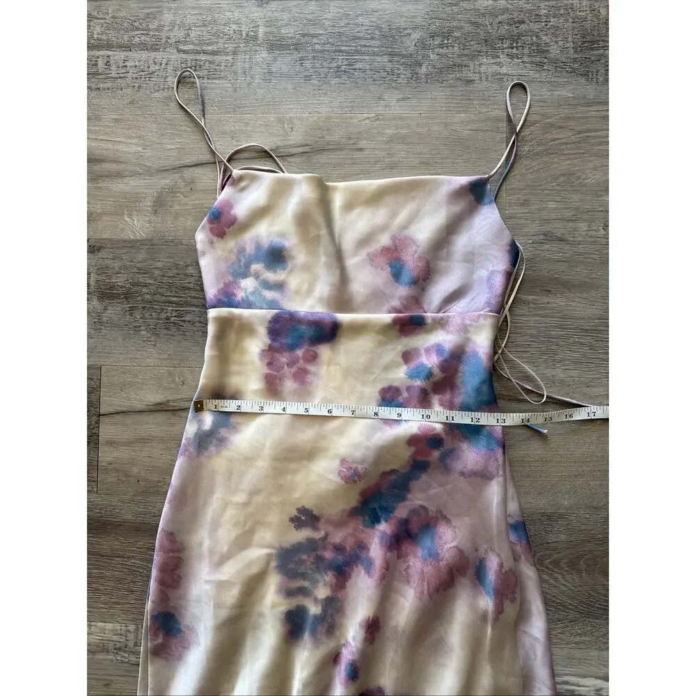 ZARA NEW WOMAN STRAPPY LONG SATIN DRESS WITH OPEN BACK Size XS - Picture 6 of 7